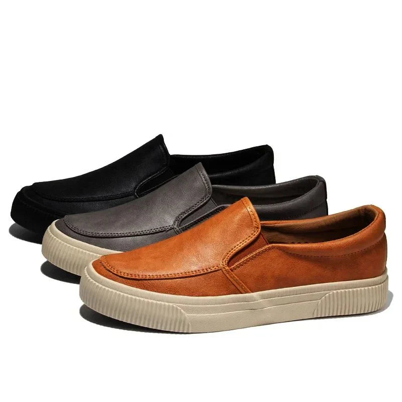 Herren Lederschuhe Bequem Gummisohle - IdealeKleiden