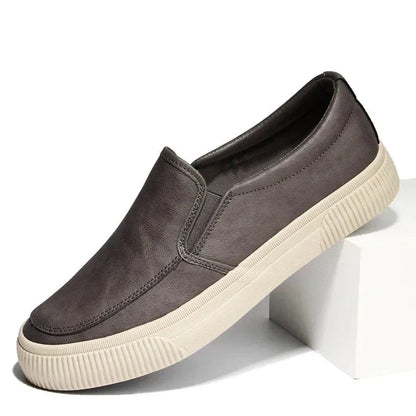 Chaussures en cuir confortables à semelle en caoutchouc pour hommes