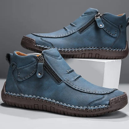 Bottes en cuir antidérapantes orthopédiques pour hommes