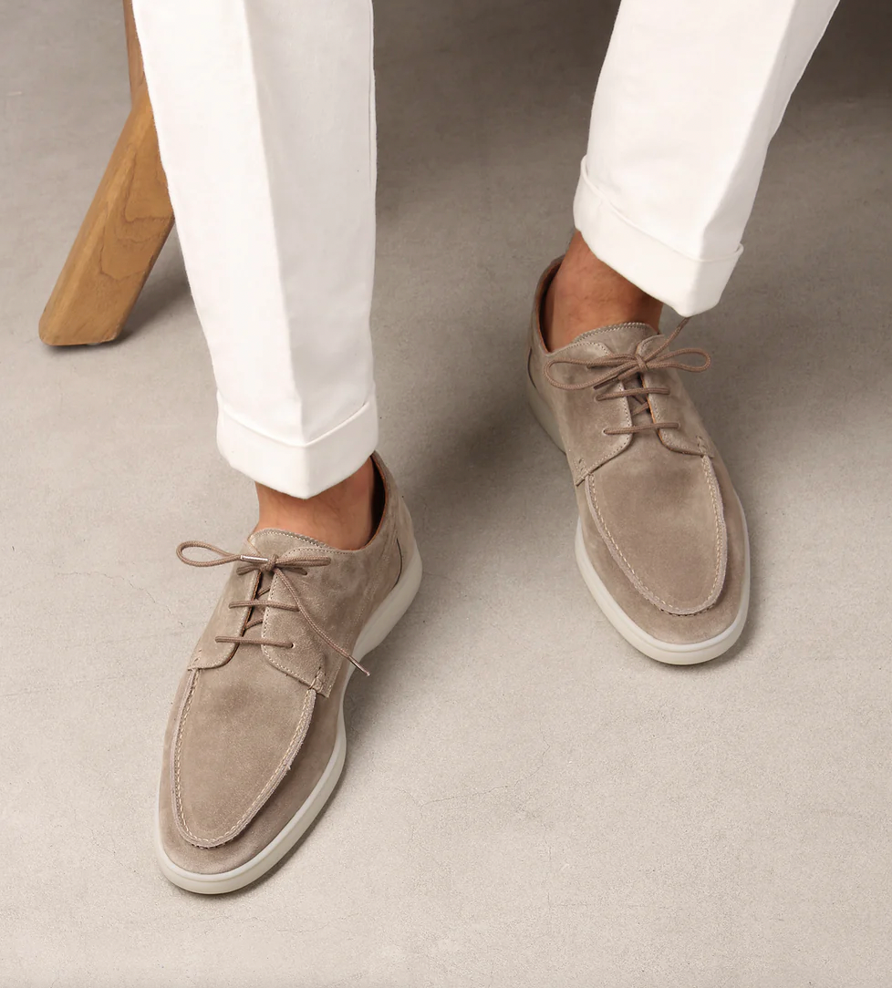 Chaussures en cuir pour hommes antidérapantes sans lacets