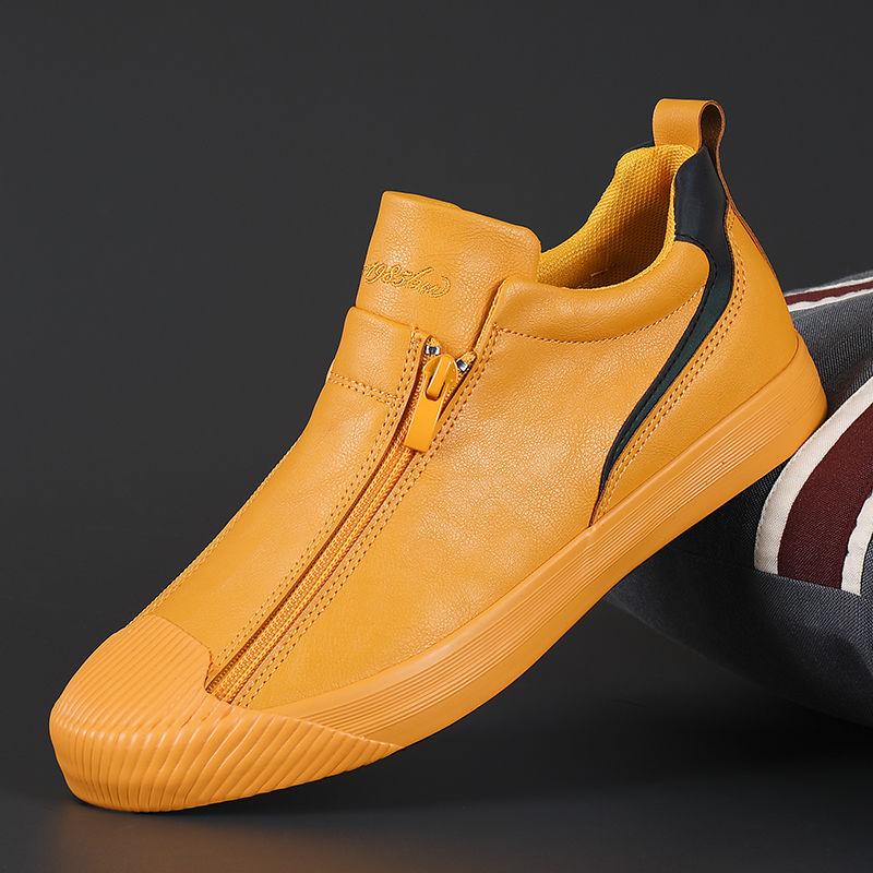 Chaussures en cuir pour hommes Semelles antidérapantes