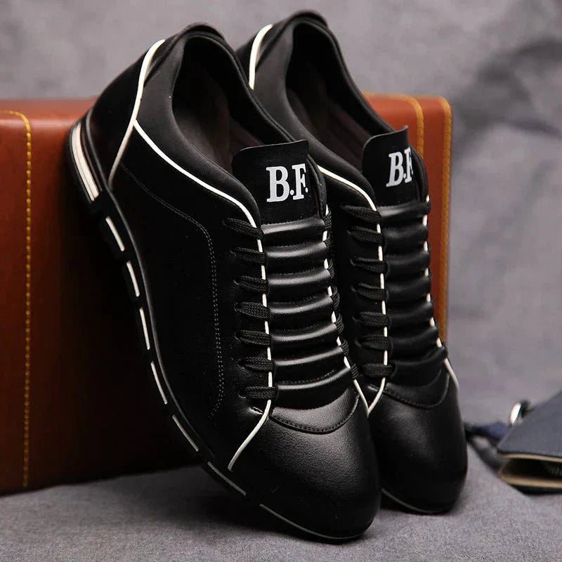 Baskets en cuir confortables à enfiler pour hommes