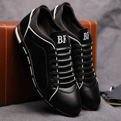 Baskets en cuir confortables à enfiler pour hommes