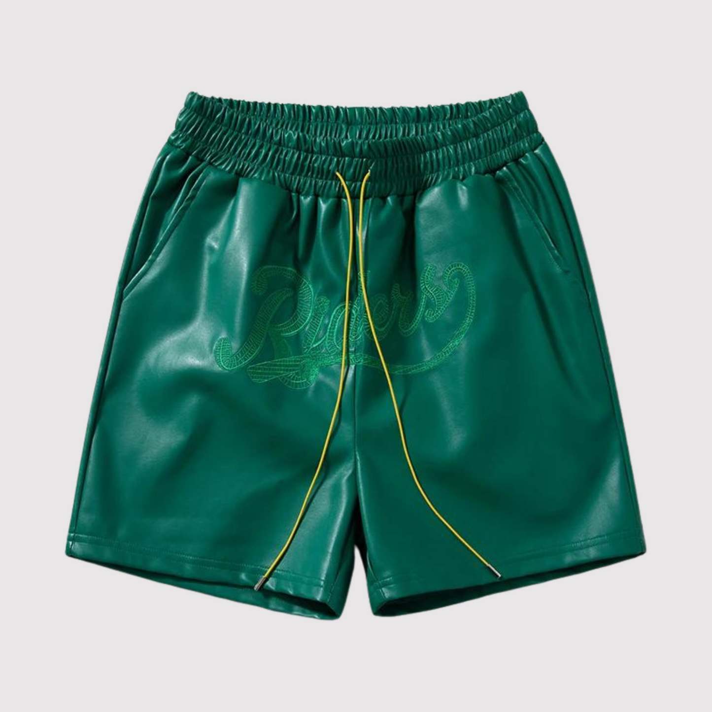 Short en cuir élastique pour hommes