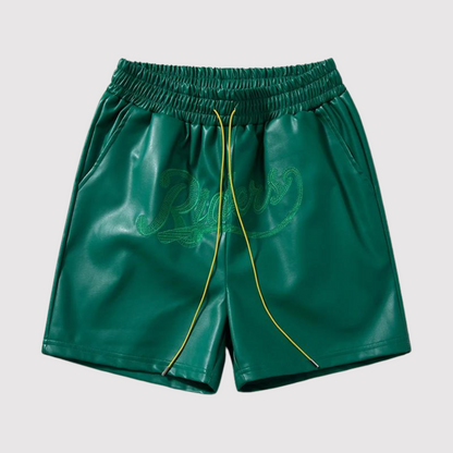 Short en cuir élastique pour hommes