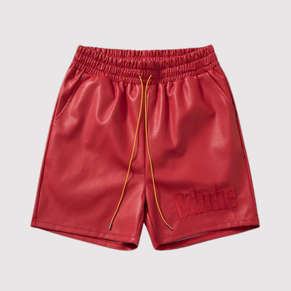 Short en cuir élastique pour hommes