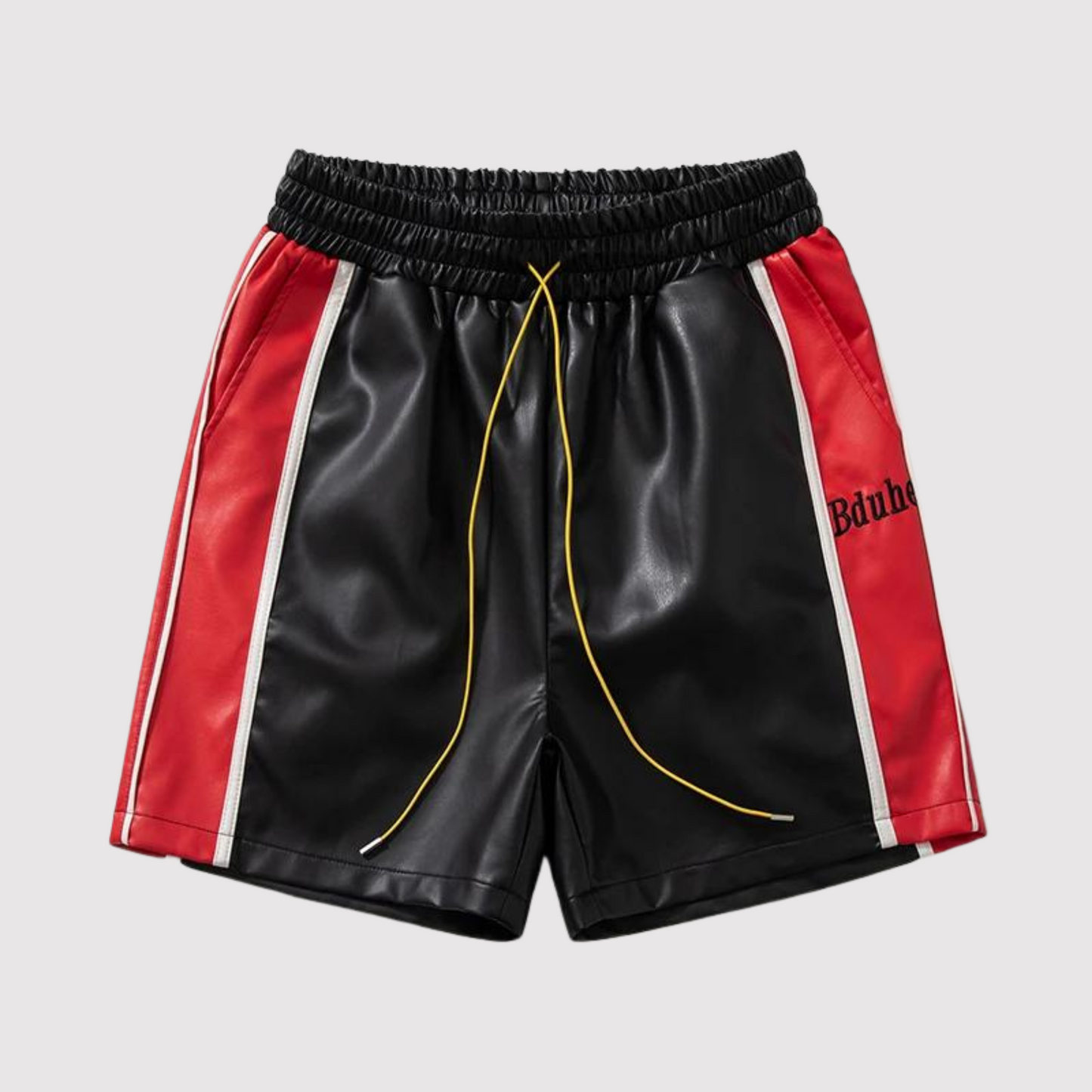 Short en cuir élastique pour hommes