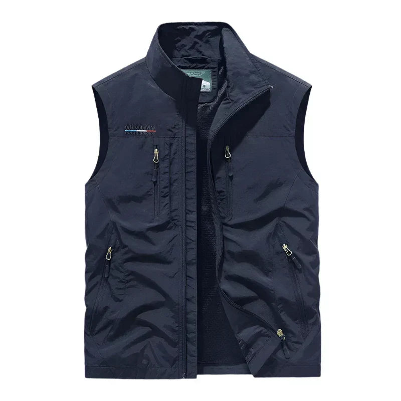 Gilet pratique pour homme sans manches avec fermeture éclair