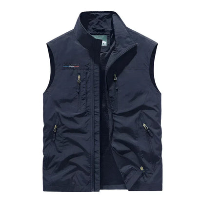 Gilet pratique pour homme sans manches avec fermeture éclair