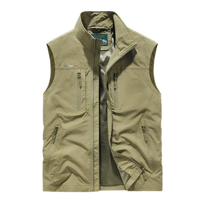 Gilet pratique pour homme sans manches avec fermeture éclair