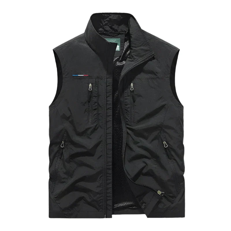 Gilet pratique pour homme sans manches avec fermeture éclair