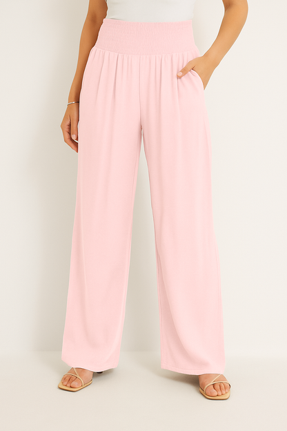 Pantalon d'été taille haute stretch pour femme