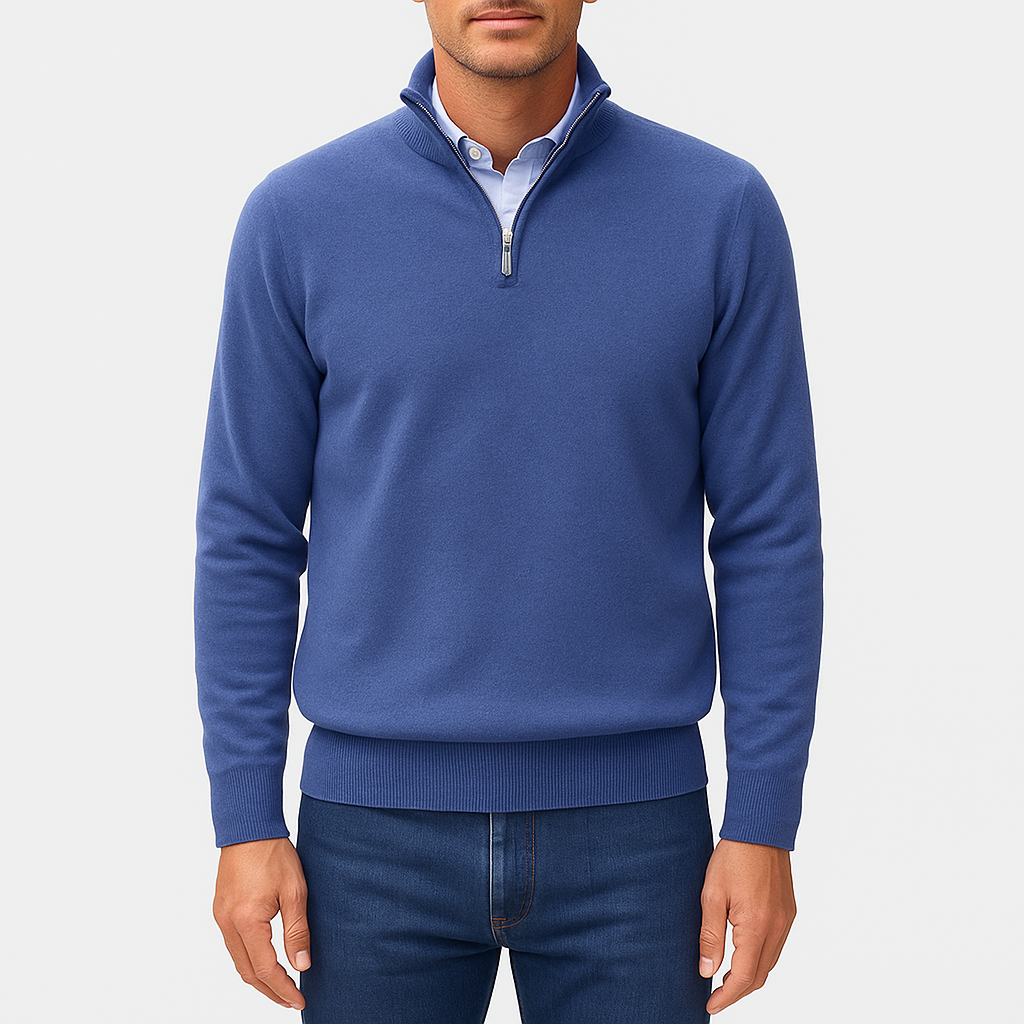 Bequeme Halb-Zip Sweatjacke - IdealeKleiden