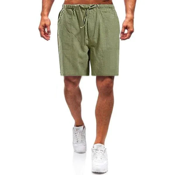 Short en lin pour hommes coupe ample été