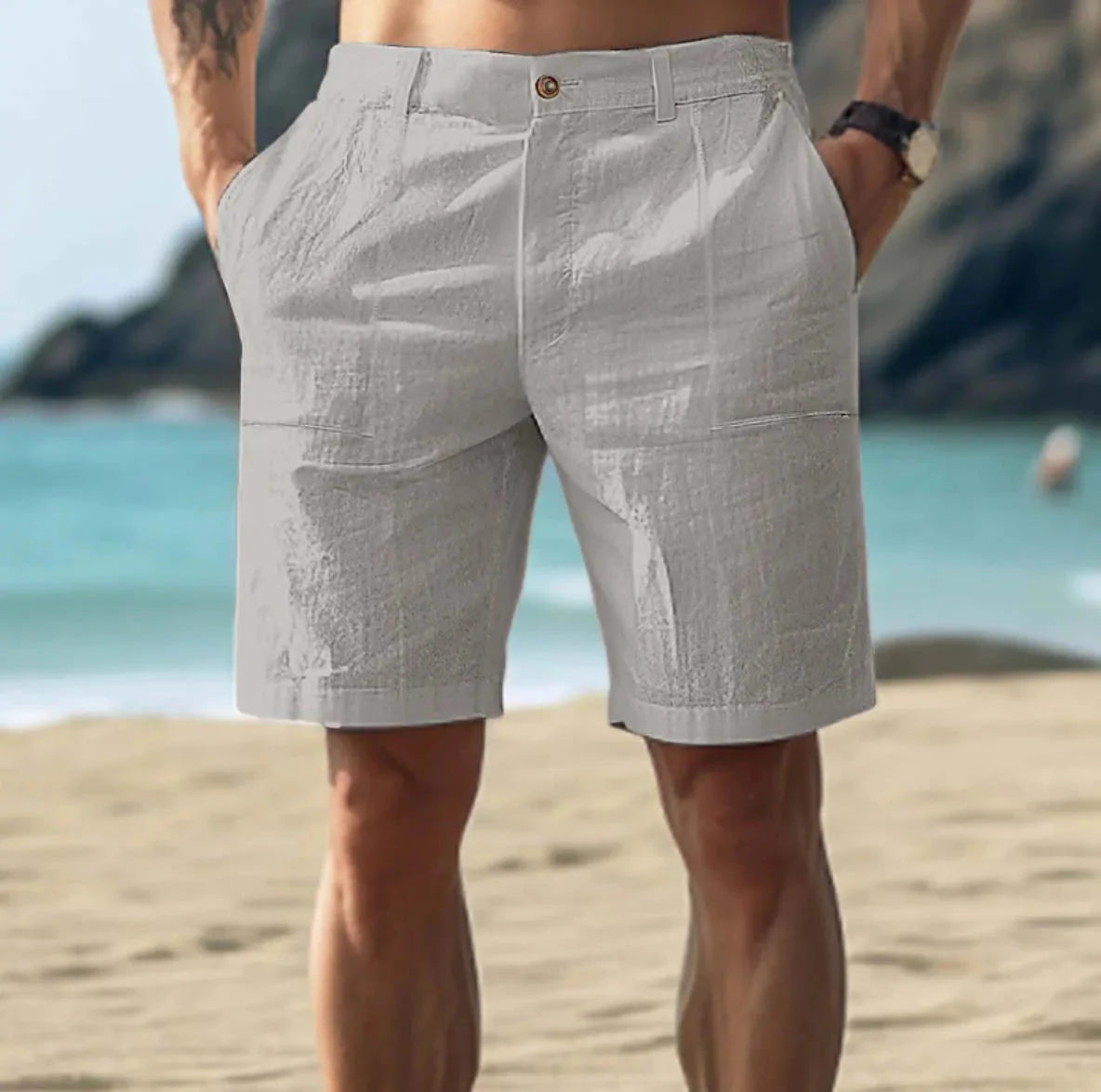 Shorts en lin homme été