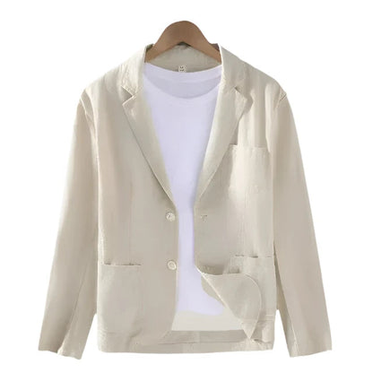 Blazer en lin été - Blazer décontracté homme beige
