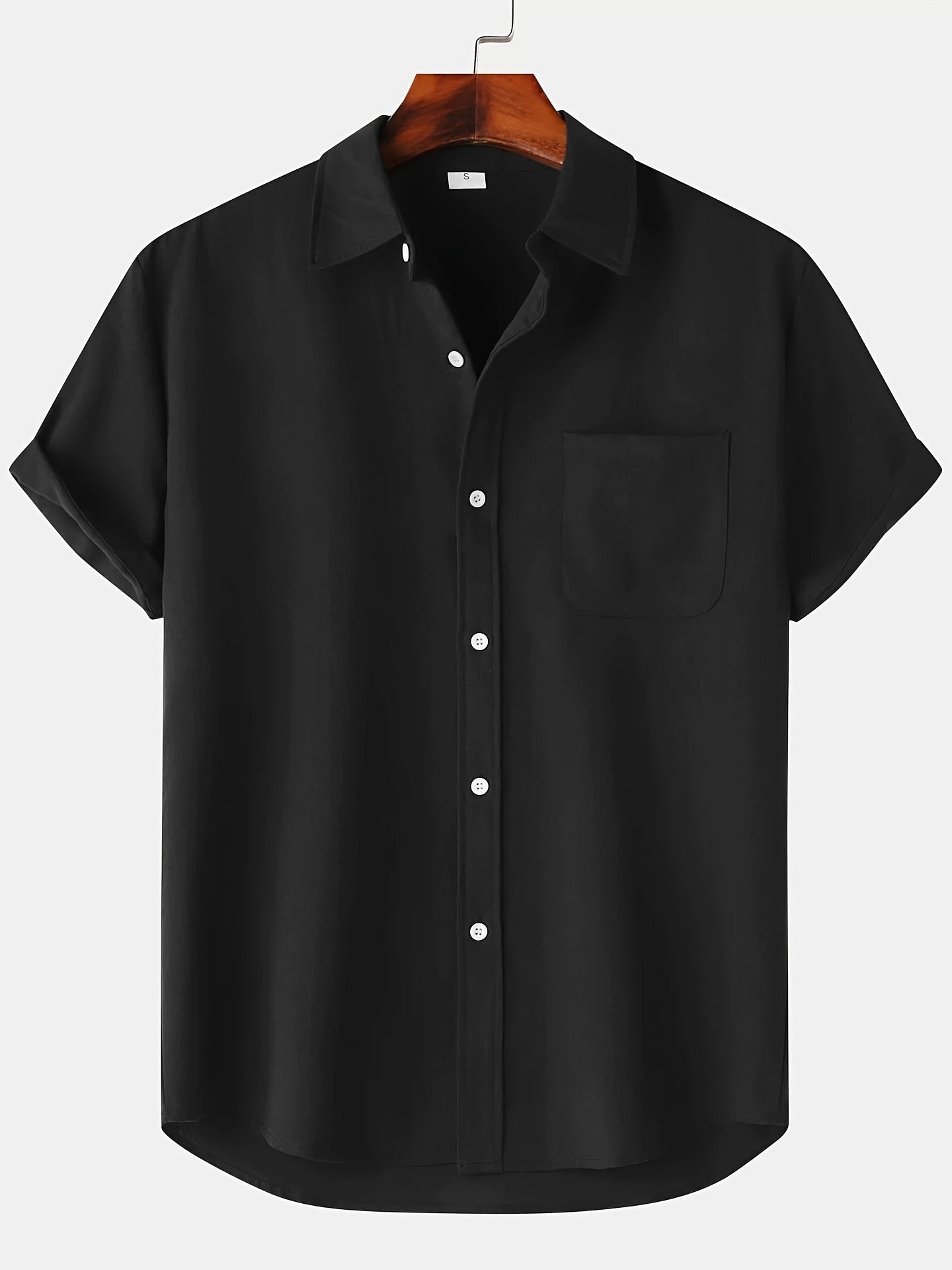 Leinen Hemd Sommer Kurzarm Button Down - IdealeKleiden