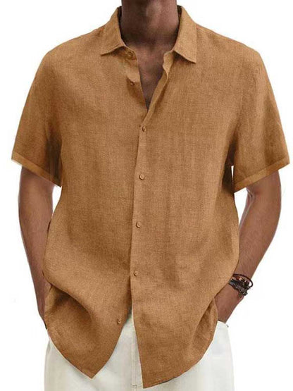 Chemise d'été en lin Manches courtes
