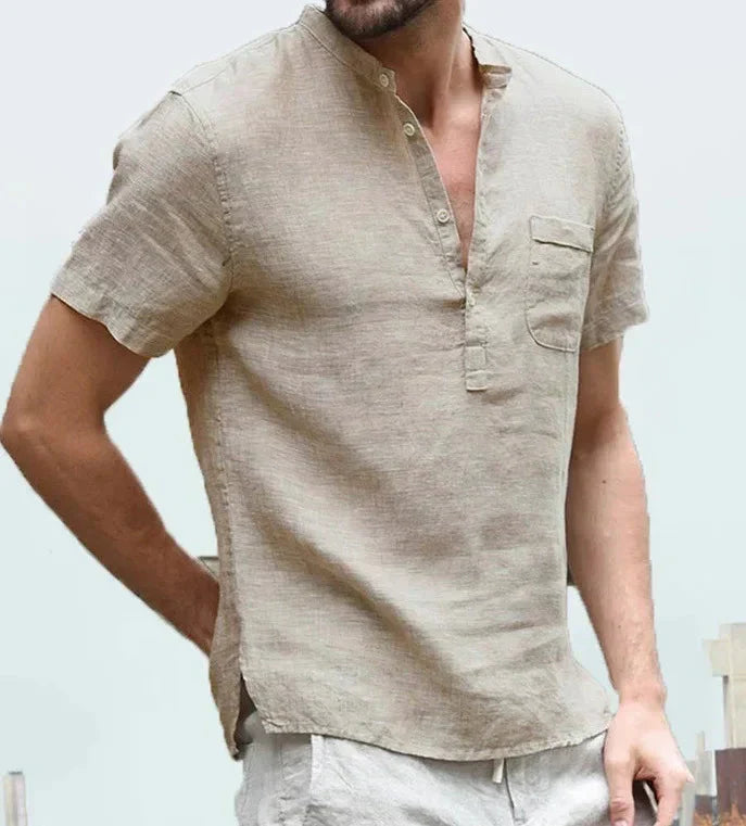 Chemise en lin coupe confort d'été