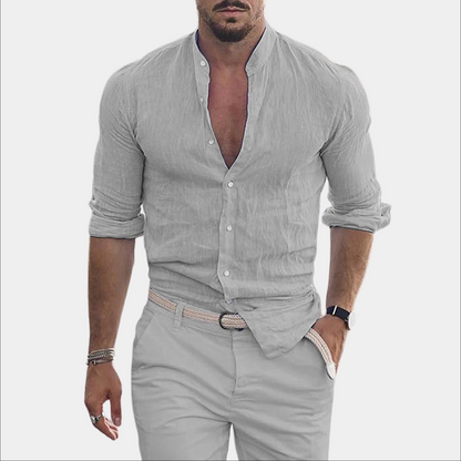 Chemise légère en lin à manches longues d'été