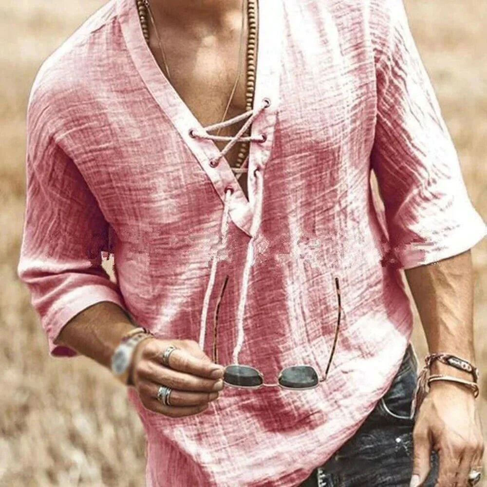 Chemise en lin manches courtes mode estivale