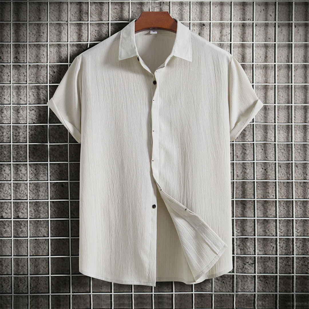 Chemise en lin d'été à manches courtes Élégance