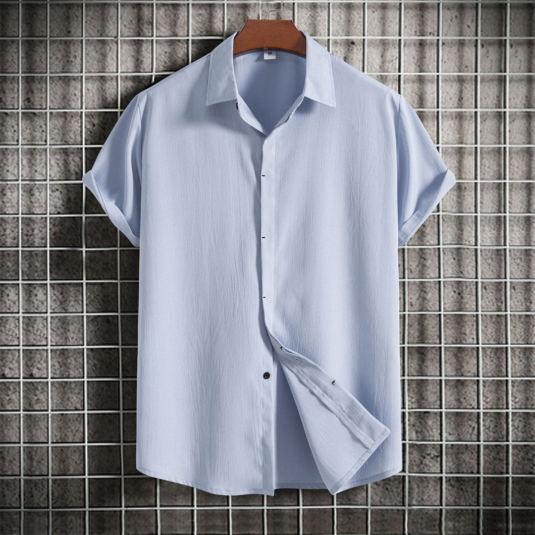 Chemise en lin d'été à manches courtes Élégance