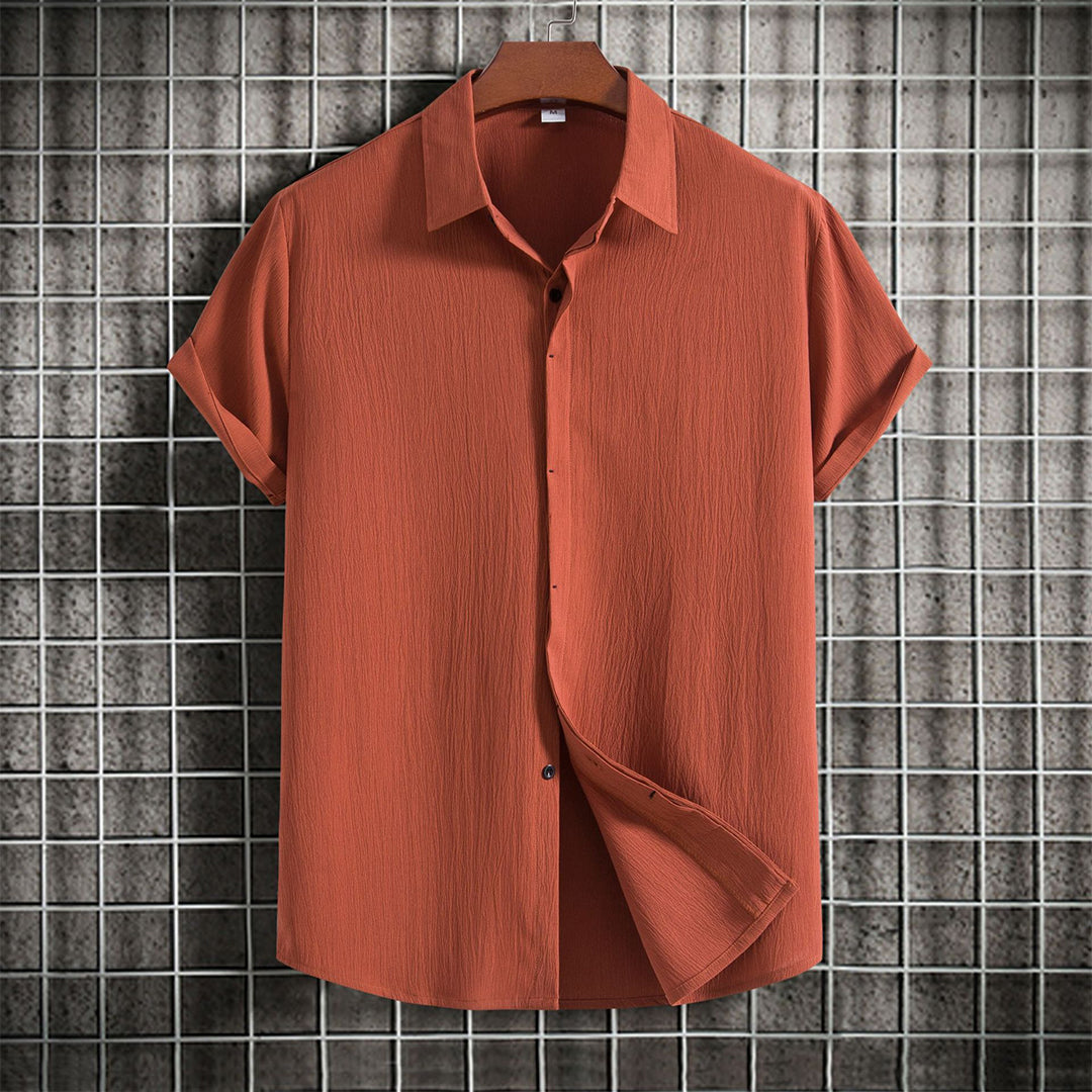 Chemise en lin d'été à manches courtes Élégance