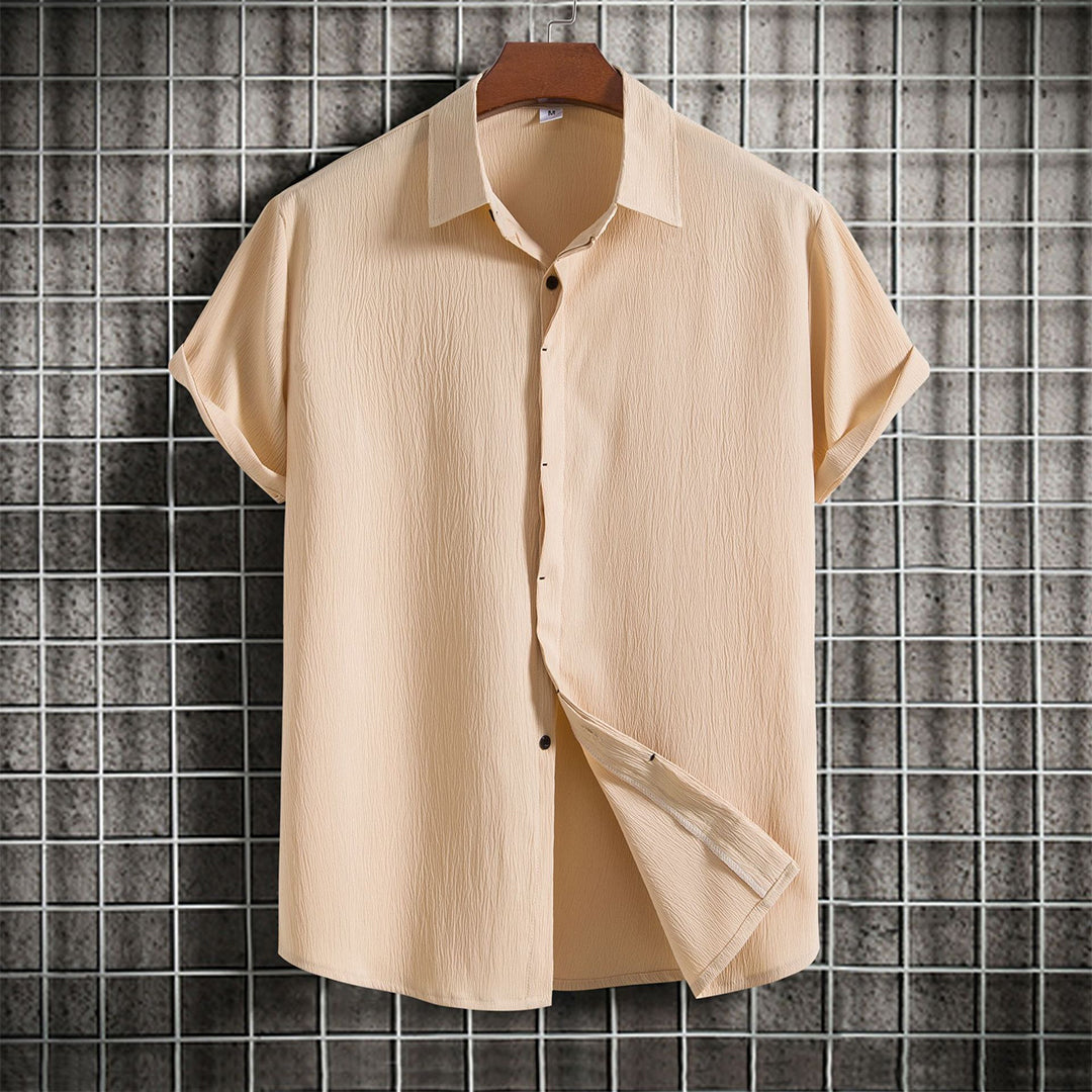 Sommer Leinenhemd Kurzarm Eleganz - IdealeKleiden