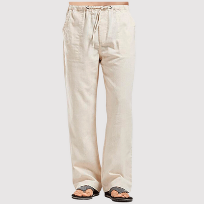 Pantalon d'été en lin confortable pour hommes