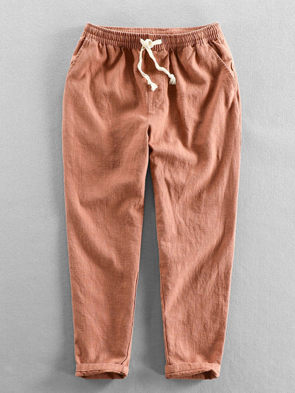 Pantalon décontracté homme taille élastique confortable