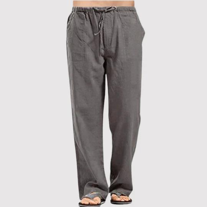 Herren Leinenhose Bequem Sommer Freizeit - IdealeKleiden