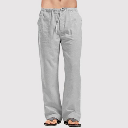 Pantalon en lin homme Confortable Été Loisirs