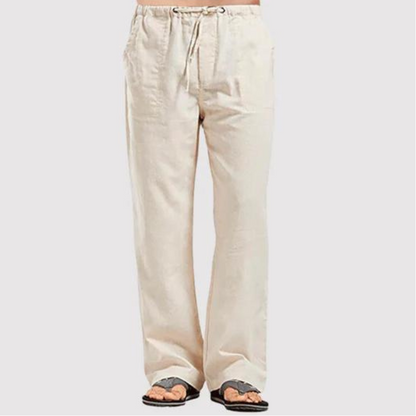 Pantalon en lin homme Confortable Été Loisirs