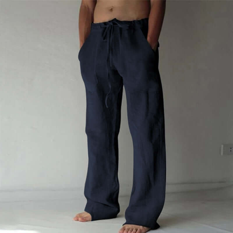 Pantalon en lin homme confortable été