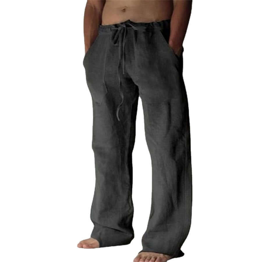 Pantalon en lin homme confortable été