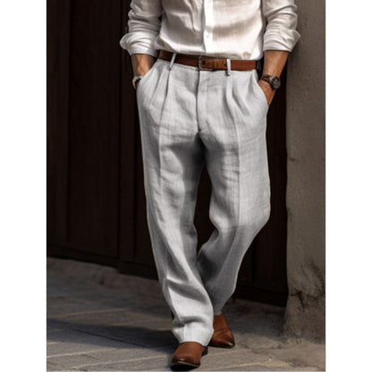 Pantalon en lin Été Confortable Coupe ample