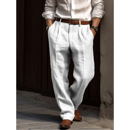 Pantalon en lin Été Confortable Coupe ample