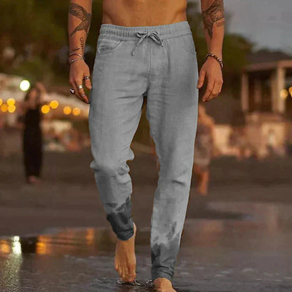 Pantalon en lin pour homme - Confortable Élégant Mode d'été