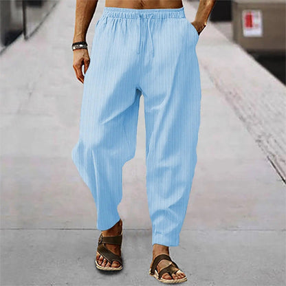 Pantalons en lin pour hommes Confortables Été