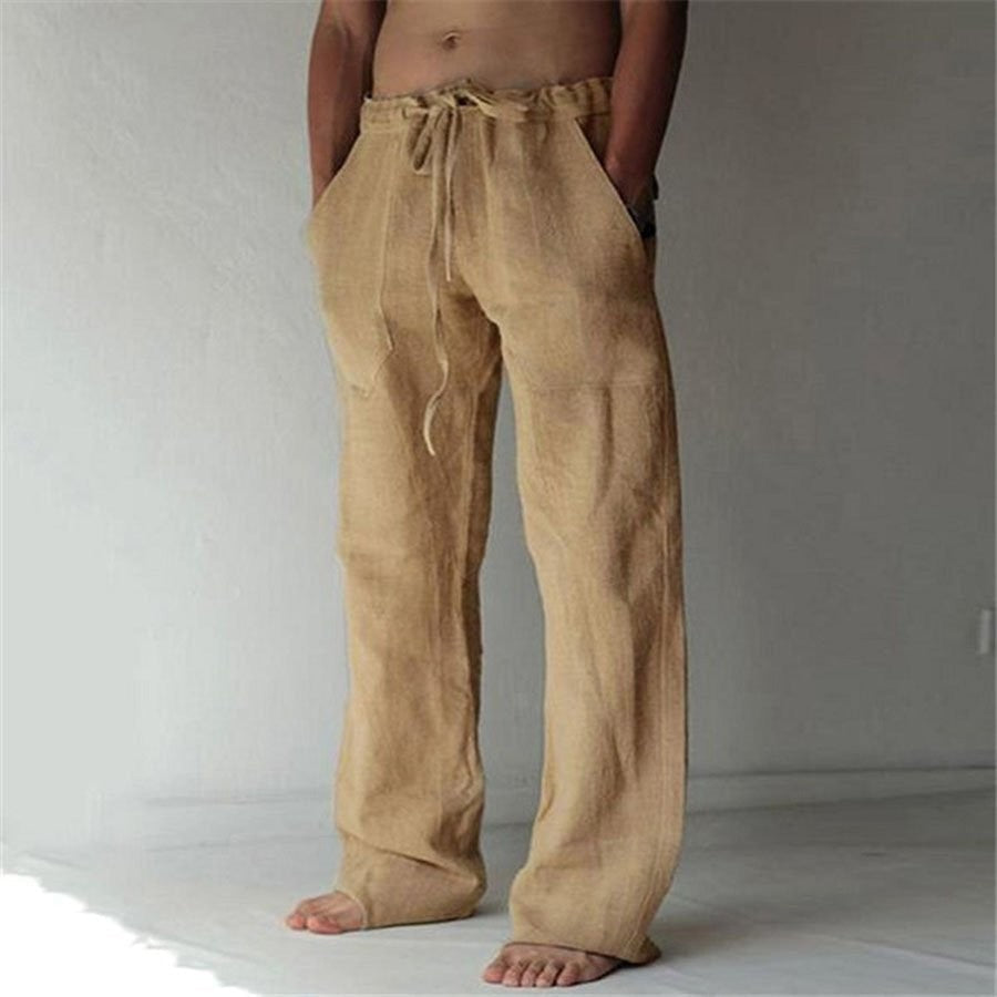 Pantalons confortables en lin pour hommes été