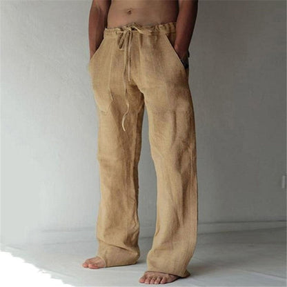 Pantalons confortables en lin pour hommes été