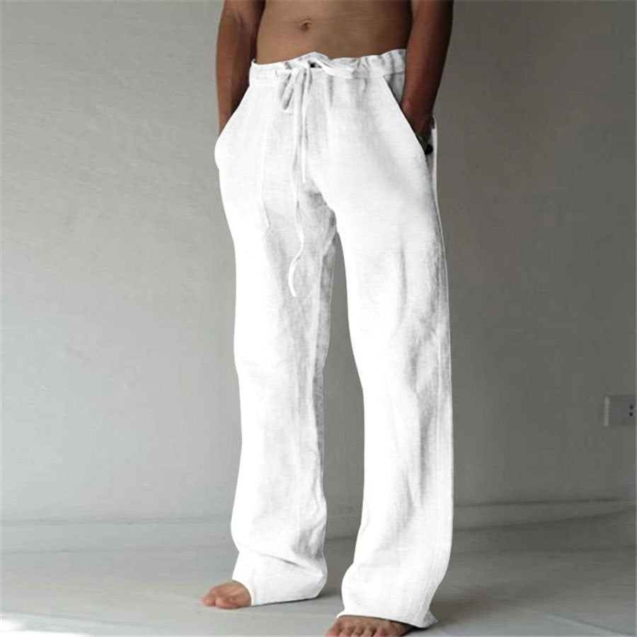 Pantalons confortables en lin pour hommes été