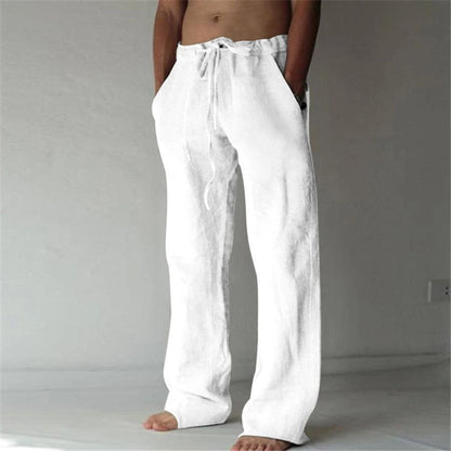 Pantalons confortables en lin pour hommes été