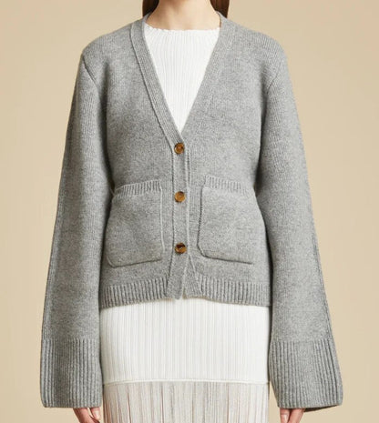 Gilet en maille élégant pour femme Col V Boutonnage