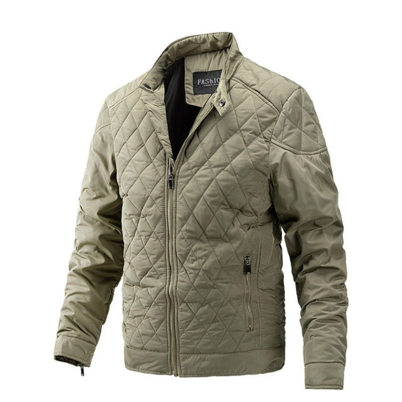 Veste d'automne homme motif losanges moderne élégant