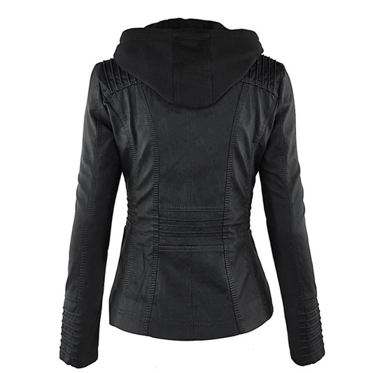 Praktische Damenjacke mit Kapuze - IdealeKleiden