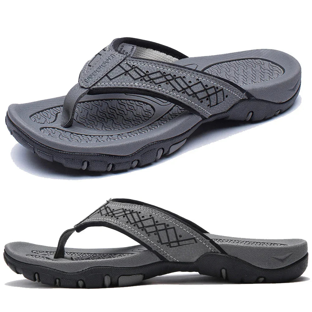 Chaussons confort pour hommes, chaussures à semelle orthopédique