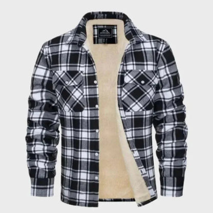 Veste en flanelle douce doublée Sherpa pour femme