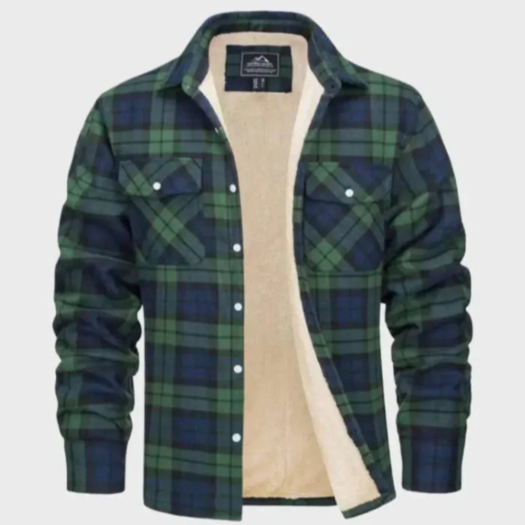 Veste en flanelle douce doublée Sherpa pour femme